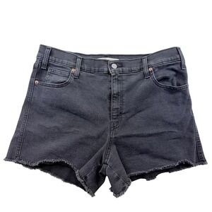 Signature by Levi Strauss Heritage High-Rise Shorts Black Denim Size 14 W32